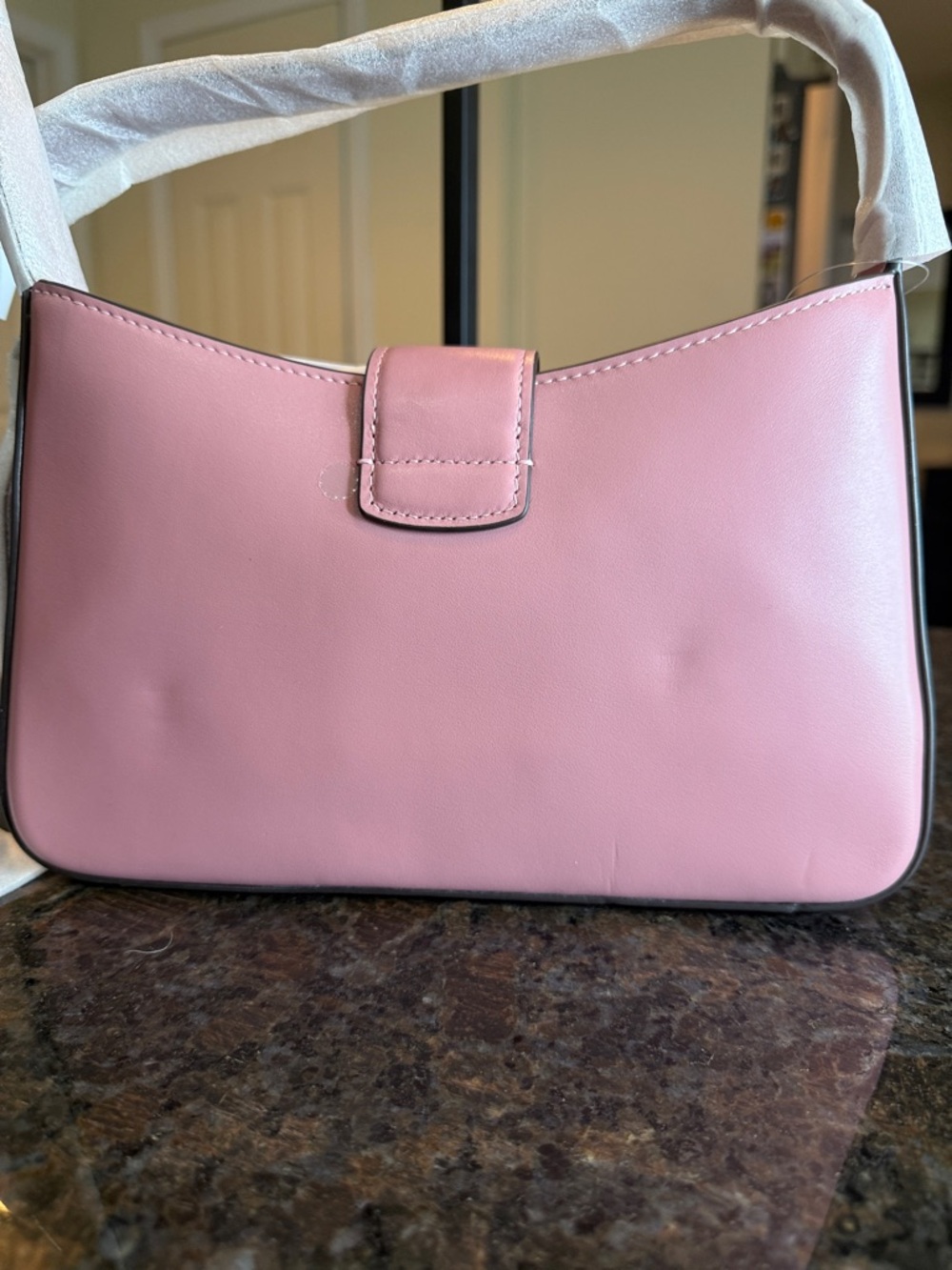 Coach Eliza Rose Pink Leather Shoulder Bag with Silver-Tone Clasp - Picture 7 of 15